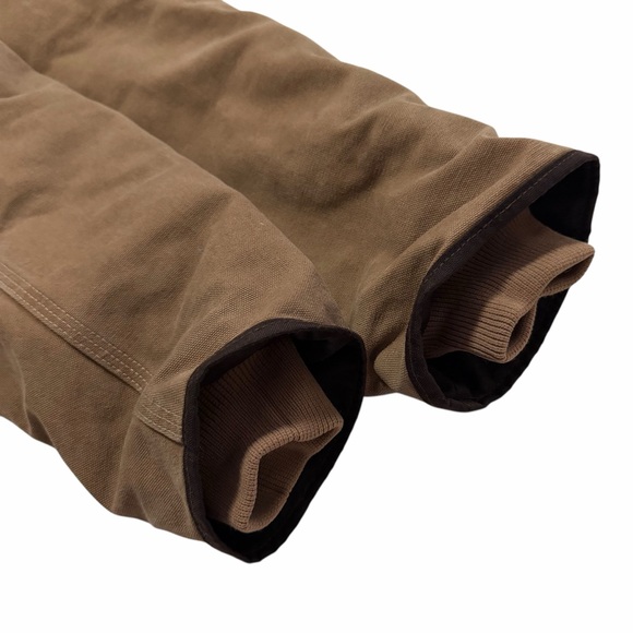 Vintage Carhartt Sandstone Duck Canyon Brown Canvas Chore Jacket Utility Coat - Picture 10 of 16